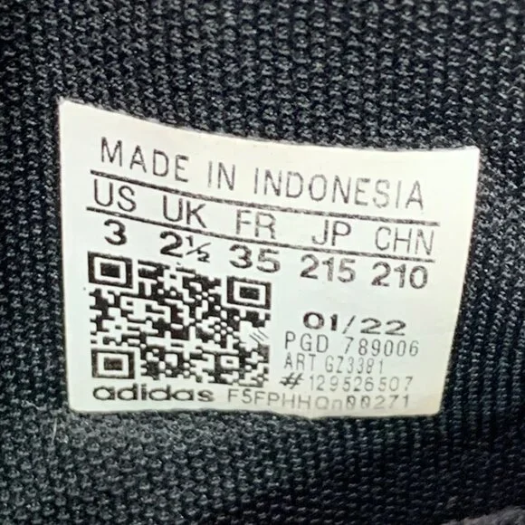 Adidas Ownthegame 2.0 Kids Size 3.5 Grey & Gold Sneakers - Picture 5 of 9